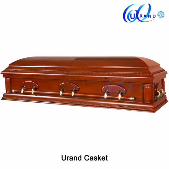 Oversize Solid Poplar Interior Velvet High Gloss Coffin and Casket