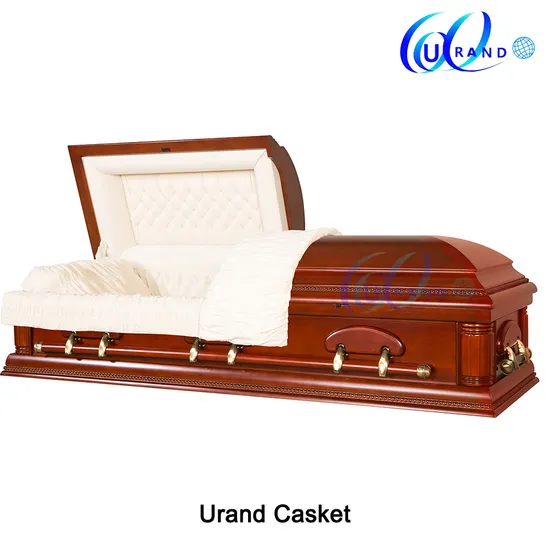 Oversize Solid Poplar Interior Velvet High Gloss Coffin and Casket